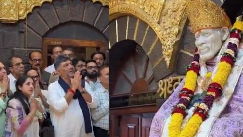ಶಿರಡಿ ಸಾಯಿಬಾಬಾನ ದರ್ಶನ ಪಡೆದ ಡಿಕೆಶಿ – ಪ್ರಾರ್ಥನೆ ಫಲ ನೀಡಲಿದೆ ಅಂತ ಪೋಸ್ಟ್