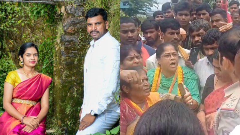ರೈಲ್ವೇ ಟ್ರ್ಯಾಕ್‌ನಲ್ಲಿ ನವವಿವಾಹಿತೆ ಶವ ಪತ್ತೆ ಕೇಸ್ – ಪತಿ ಮನೆ ಮುಂದೆ ಮೃತದೇಹವಿಟ್ಟು ಪ್ರತಿಭಟನೆ