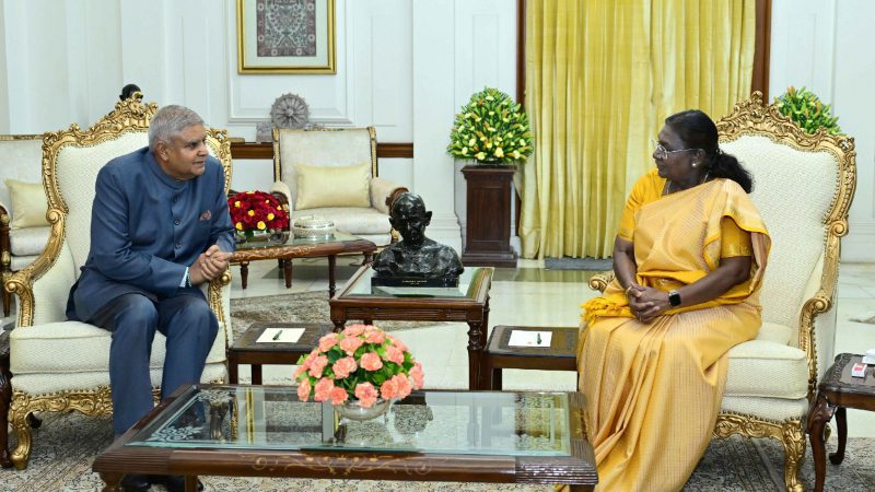 ಉಪರಾಷ್ಟ್ರಪತಿ ಜಗದೀಪ್ ಧನಕರ್ ರಾಜೀನಾಮೆ ಅಂಗೀಕರಿಸಿದ ದ್ರೌಪದಿ ಮುರ್ಮು