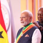 ಪ್ರಧಾನಿ ಮೋದಿಗೆ ಘಾನಾದ ರಾಷ್ಟ್ರೀಯ ಗೌರವ ಪ್ರದಾನ