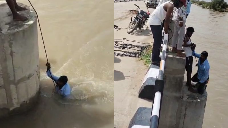 ಫೋಟೋ ತೆಗೆಯುವ ನೆಪದಲ್ಲಿ ಗಂಡನನ್ನೇ ನದಿಗೆ ತಳ್ಳಿದ ಪತ್ನಿ – ಈಜಿ ಜೀವ ಉಳಿಸಿಕೊಂಡ ಪತಿ