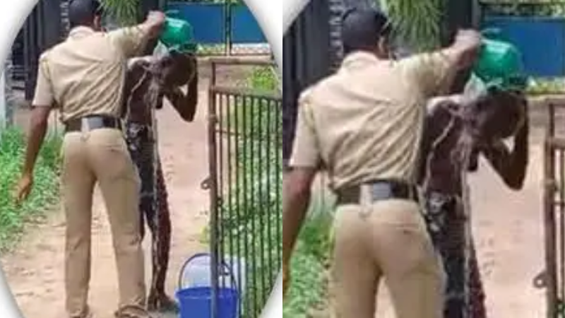 COP HELPS ELEDERLY MAN