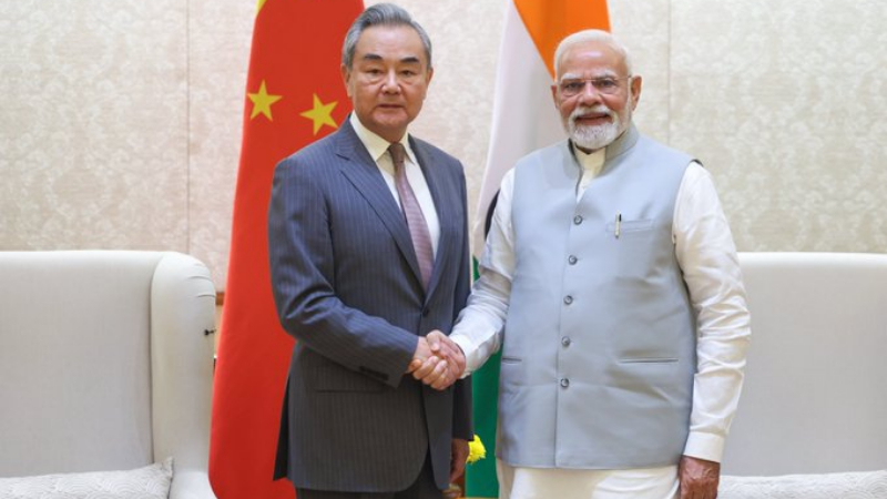 ಪ್ರಧಾನಿ ಮೋದಿ ಭೇಟಿಯಾದ ಚೀನಾ ವಿದೇಶಾಂಗ ಸಚಿವ ವಾಂಗ್ ಯಿ 1 PM Modi Wang Yi