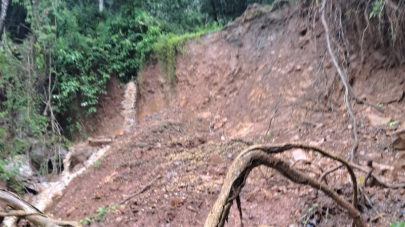 landslide in Beegar Village in Yellapur