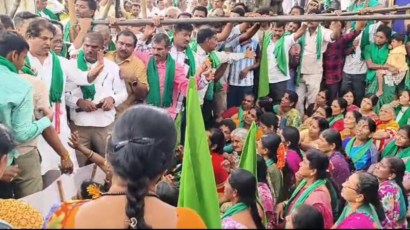 Bidadi Township Farmers Protest 1