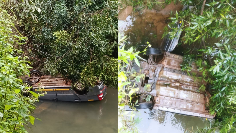 Chikkamagaluru car fell into tunga river