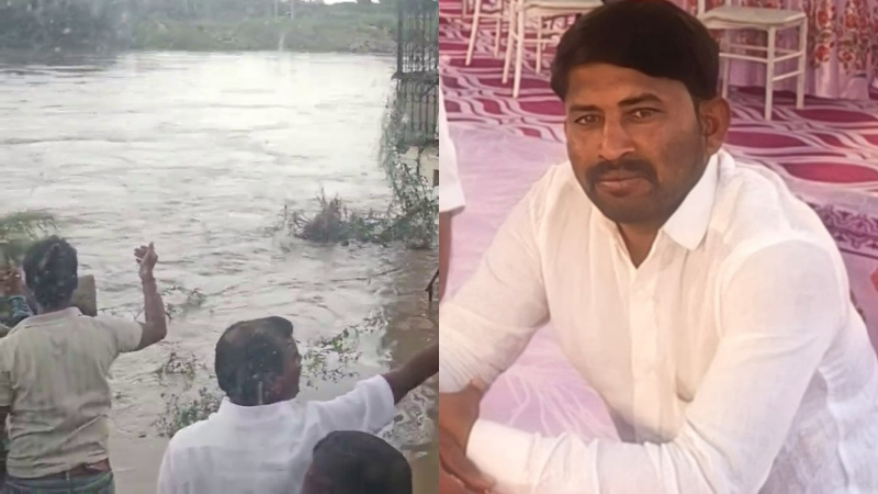 Vijayapura Doni river bridge flooded Biker drowned while trying to cross