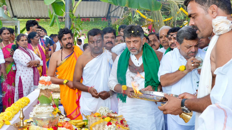 dcm dk shivakumar dedicate bagina to brp dam 1