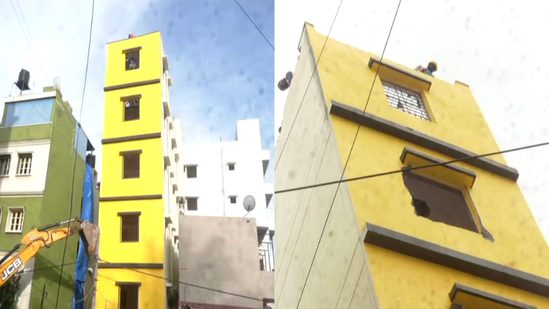 koramangala building tilted