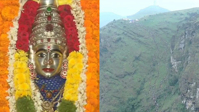 ಚಿಕ್ಕಮಗಳೂರು | ಬಿಂಡಿಗ ದೇವಿರಮ್ಮನ ದರ್ಶನಕ್ಕೆ ಕಾದು ನಿಂತ ಸಾವಿರಾರು ಭಕ್ತರಿಗೆ ಮಳೆ ಸವಾಲು 2 DEVIRAMMA