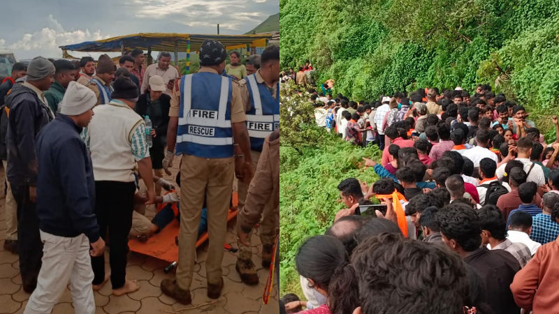 ದೇವಿರಮ್ಮ ಬೆಟ್ಟ ಏರುವಾಗ ಇಬ್ಬರು ಅಸ್ವಸ್ಥ - ಬೆಟ್ಟದಿಂದ ಹೊತ್ತುತಂದ ಅಗ್ನಿಶಾಮಕ ಸಿಬ್ಬಂದಿ 2 Deviramma Betta