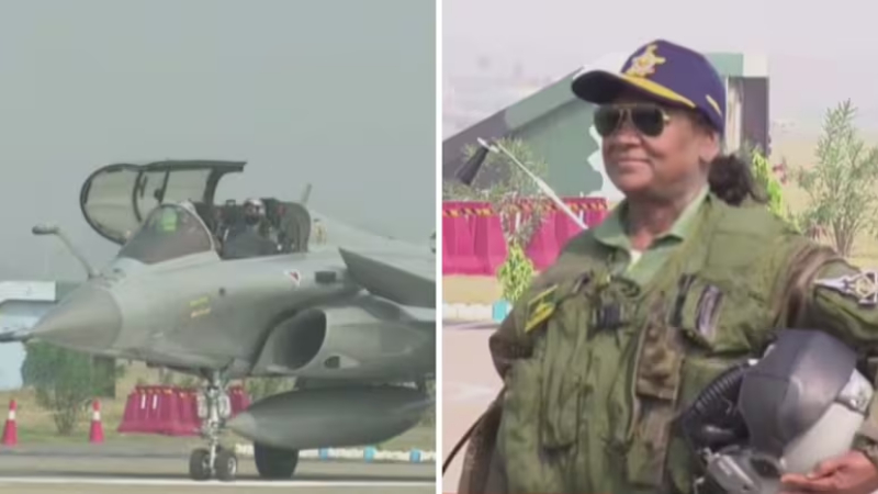 Droupadi Murmu Flies In Rafale Fighter