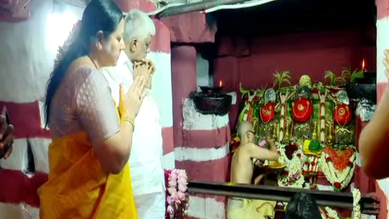 H D Revanna Hasanamba Temple visit