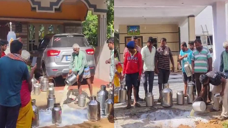 Mandya Milk Protest
