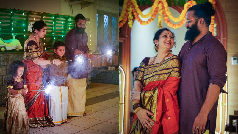 Rishab Shetty Home Diwali Celebration