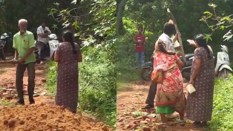 ನೆಲಮಂಗಲ | ರಸ್ತೆ ದುರಸ್ತಿ ವೇಳೆ ಎರಡು ಕುಟುಂಬಗಳ ನಡುವೆ ಗಲಾಟೆ - ಮಹಿಳೆ ಮೇಲೆ ಮಾರಣಾಂತಿಕ ಹಲ್ಲೆ 2 woman assaulted by neighbour in nelamangala