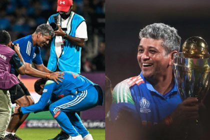 2025 Womens Cricket World Cup Final Harmanpreet Kaur touched the feet of Head coach Amol Muzumdar