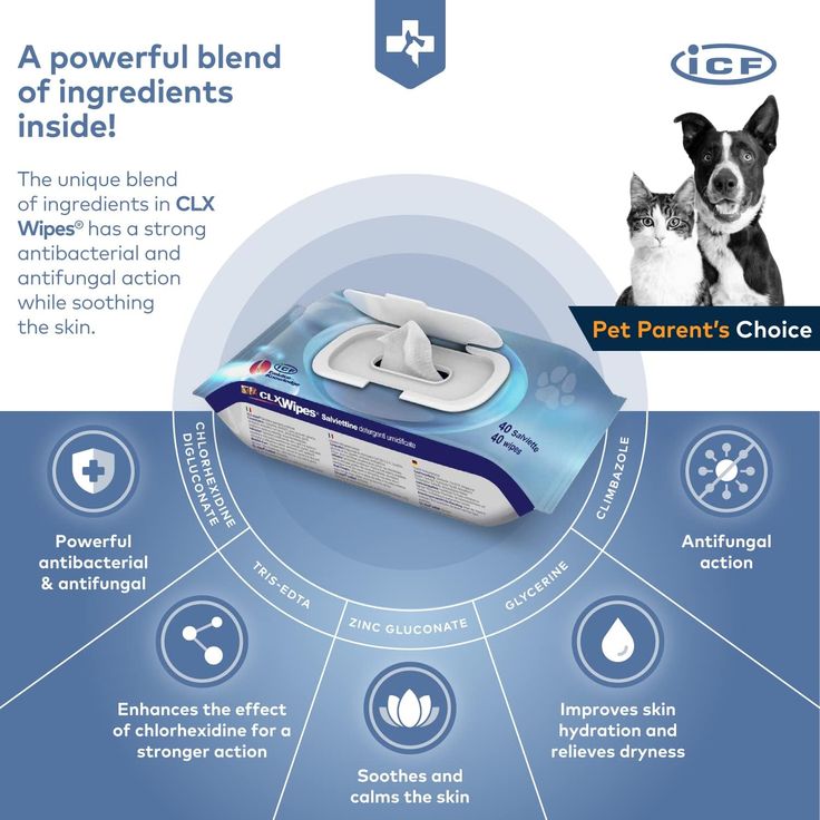 Antibacterial and Antifungal Wipes for Dogs Cats