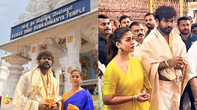 ಹೆಸರಾಂತ ನಾಗಕ್ಷೇತ್ರ ಕುಕ್ಕೆ ಸುಬ್ರಹ್ಮಣ್ಯಕ್ಕೆ ನಟಿ ನಯನತಾರಾ ದಂಪತಿ ಭೇಟಿ 5 Nayanthara