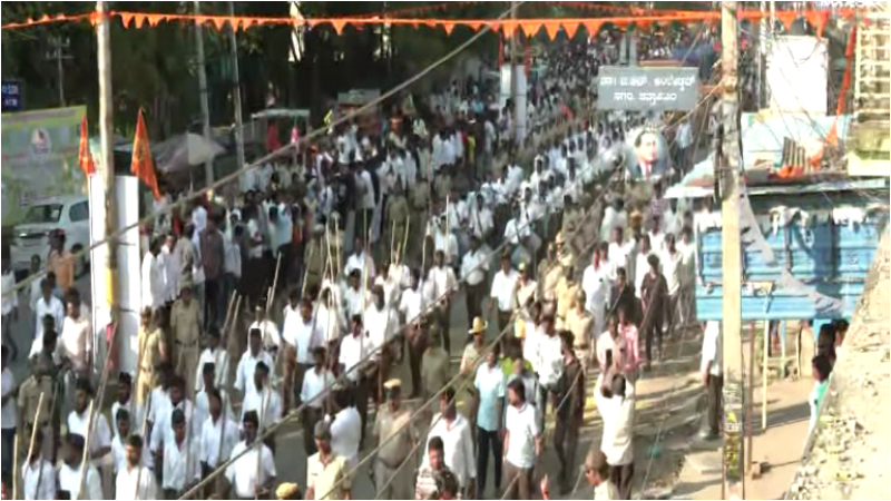 RSS Route March in Chittapur successful