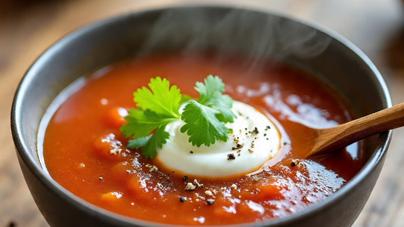 Tomato coriander Soup 1