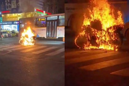 bike fire bengaluru
