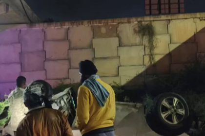 car falls off bridge on bengaluru chennai expressway four dead