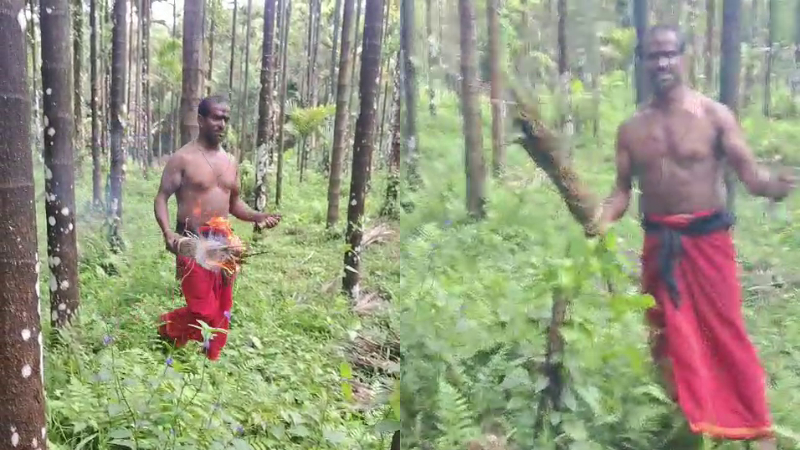 man attacked on brothers wife who came for land survey in chikmagaluru koppa