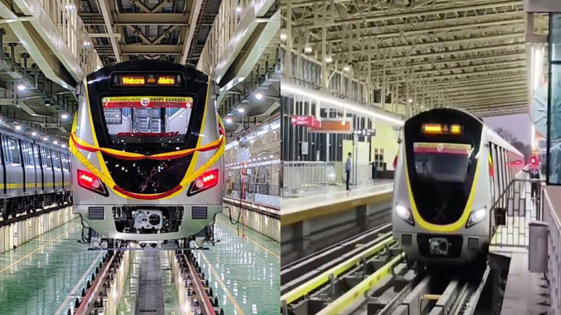 namma metro 5th train yellow line bengaluru