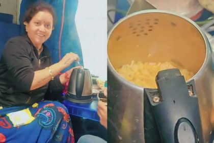 woman made maggie in train