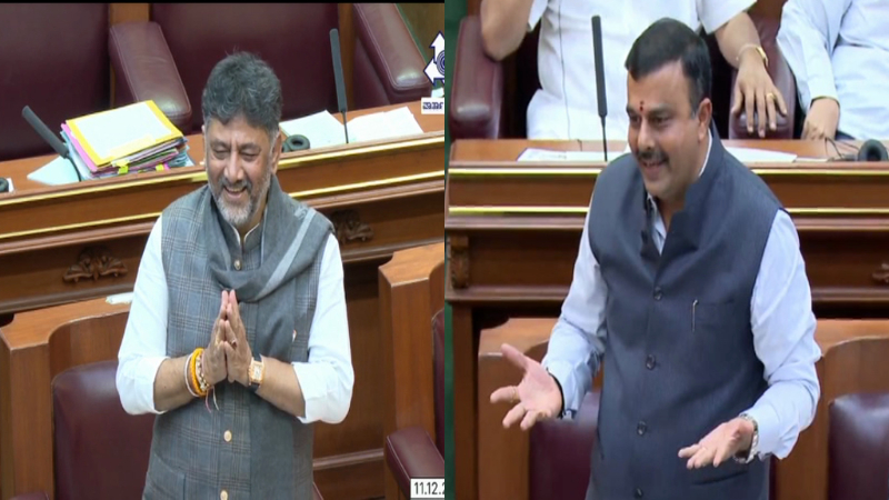 ಇಷ್ಟೊಂದು ನಯ, ವಿನಯ ಎಲ್ಲಿಂದ ಬಂತು?- ಡಿಕೆಶಿ ಕಾಲೆಳೆದ ಸುನೀಲ್ ಕುಮಾರ್ 1 Belagavi Winter Session How did DK Shivakumar become so polite Sunil Kumar