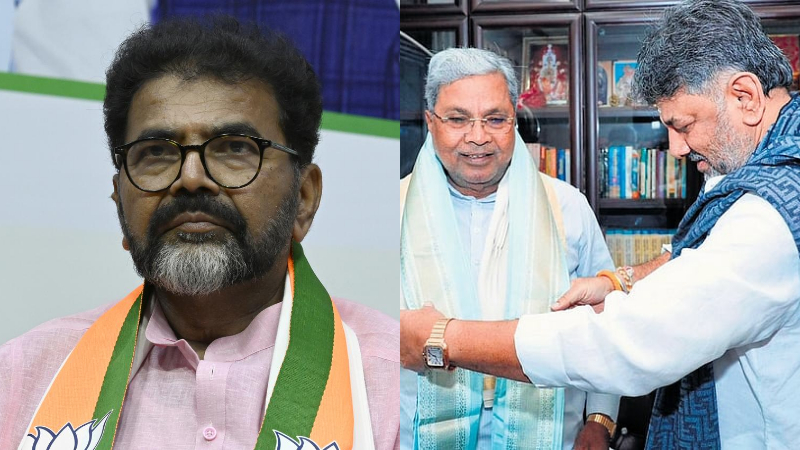 Chalavadi Narayanaswamy DK Shivakumar Cartier watch Row 1