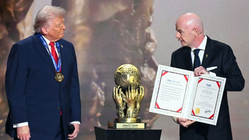Donald Trump awarded first FIFA Peace Prize at 2026 World Cup draw