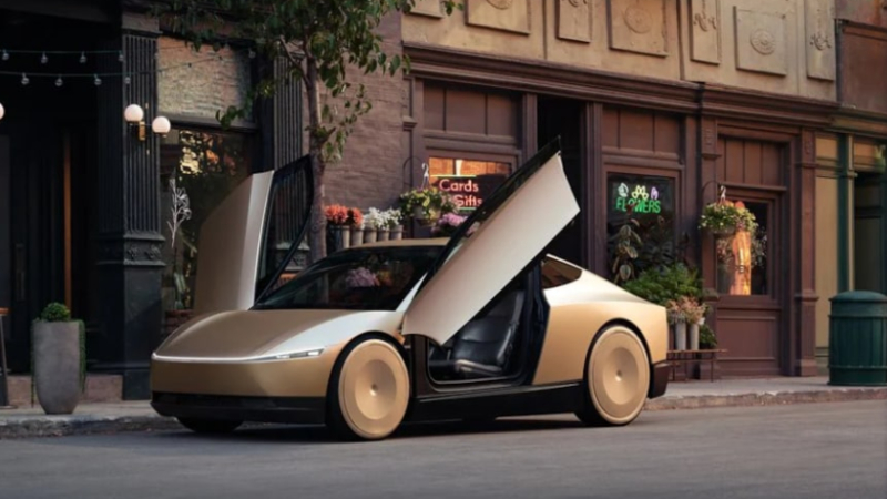 Elon Musk Unveils Robotaxi Promises To Make It Available Before 2027
