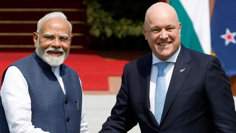 India New zealand PM Modi And Christopher