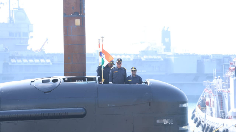 Karwar Droupadi Murmu INS Vagsheer Submarine