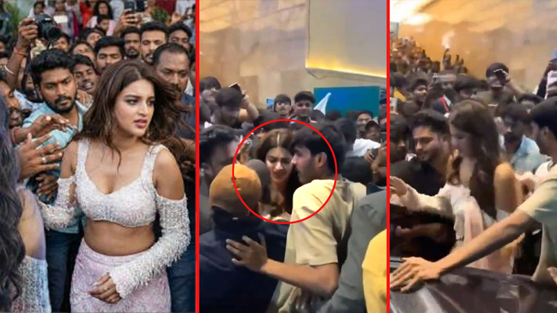 Video Viral | ಸೆಲ್ಫಿಗಾಗಿ ಮೈಮೇಲೆ ಮುಗಿಬಿದ್ದ ಫ್ಯಾನ್ಸ್ - ನಟಿ ನಿಧಿ ಅಗರ್ವಾಲ್ಗೆ ಭಾರೀ ಕಸಿವಿಸಿ 3 Nidhhi Agerwal 3