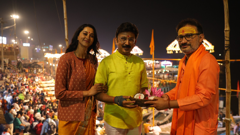 ಕಾಶಿಯಲ್ಲಿ ರಮೇಶ್ ಅರವಿಂದ್ ನಟನೆಯ ದೈಜಿ ಟೀಮ್ 2 Radhika Narayan Ramesh Aravind Daiji team in Kashi 1