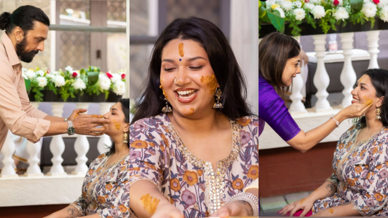 ಅರಿಶಿಣ ಶಾಸ್ತ್ರದಲ್ಲಿ ಸುದೀಪ್ ಪುತ್ರಿ - ಫೋಟೋ ವೈರಲ್ 1 Sanvi Sudeep