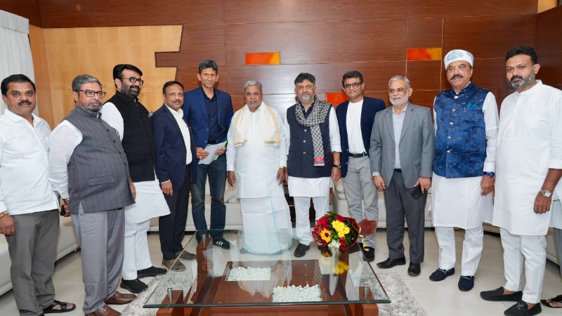 Venkatesh Prasad meets CM Siddaramaiah DCM DK Shivakumar