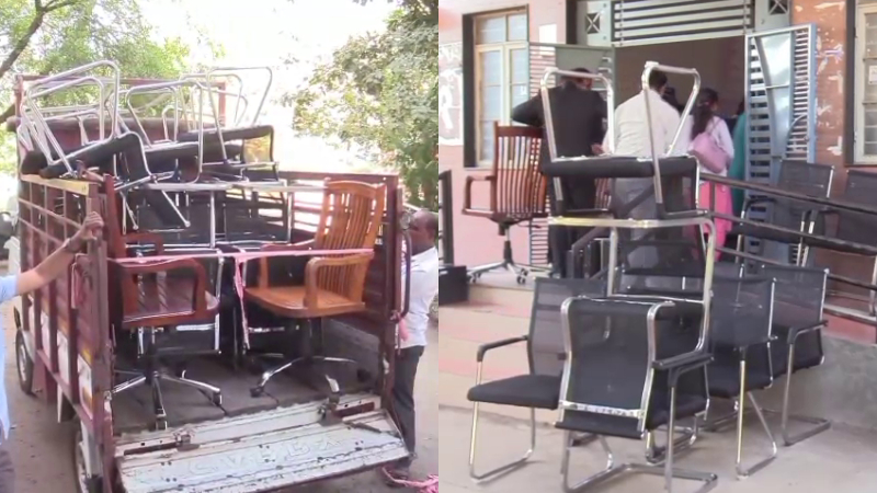 ರಾ.ಹೆದ್ದಾರಿ ಅಗಲೀಕರಣಕ್ಕಾಗಿ ಜಮೀನು ವಶಕ್ಕೆ ಪಡೆದು ಅನ್ಯಾಯ - 3 ವರ್ಷ ಕಳೆದ್ರೂ ಪರಿಹಾರ ನೀಡದ್ದಕ್ಕೆ ಎಸಿ ಕಚೇರಿ ಜಪ್ತಿ 1 Vijayapura Office