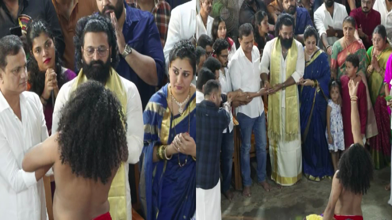 ತುಳುನಾಡಿಗೆ ಬಂದು ಹರಕೆ ನೇಮೋತ್ಸವ ಸಲ್ಲಿಸಿದ ಕಾಂತಾರ ಚಿತ್ರತಂಡ 2 kantara rishab shetty team harake nemotsava