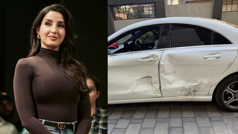 nora fatehi gets into an accident suffered a concussion after a drunk driver rammed into her car