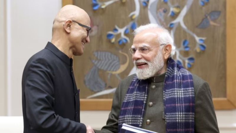 AI 1st ಫ್ಯೂಚರ್ಗಾಗಿ 1.5 ಲಕ್ಷ ಕೋಟಿ ರೂ. - ಭಾರತದಲ್ಲಿ ಮೈಕ್ರೋಸಾಫ್ಟ್ ಮೆಗಾ ಹೂಡಿಕೆ 1 pm modi satya nadella