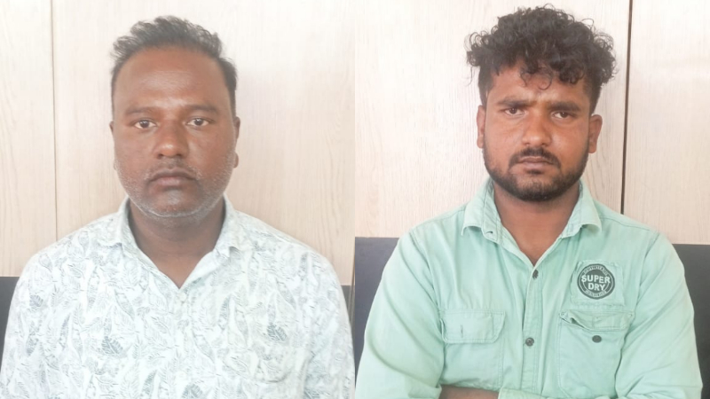 two arrested for cheating by giving fake gold coins in davanagere