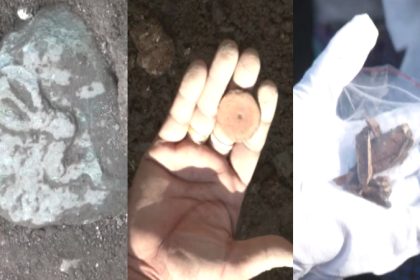 5 6 Small Pieces Of Bones Coin Like Item Found During Excavation In Lakkundi Village