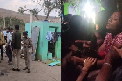 Clashes stone pelting between communities over opposition to Valmiki Bhavan Bailhongal Belagavi