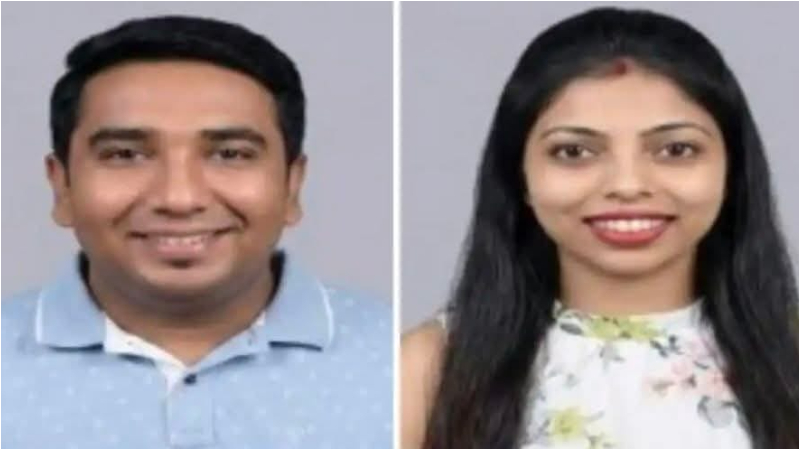 Couple dies in horrific road accident In Nippani Belagavi Jigar Nakrani Hetika Nakrani 1