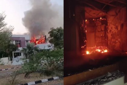 Fire at Janardhan Reddys model house in Ballari