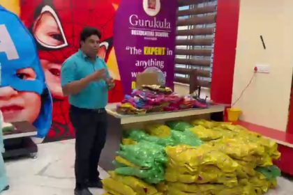 Gurukul students celebrate New Year by donate blankets to homeless people